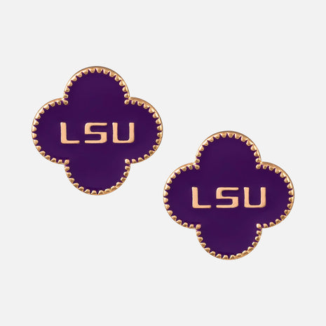 LSU Tigers Adele Quatrefoil Earrings