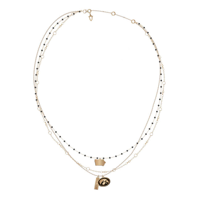 Iowa Hawkeyes Multi Logo Necklace