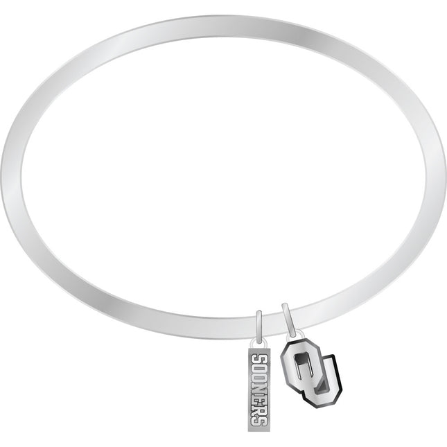 Oklahoma Sooners Logo Bracelet Silver Plated