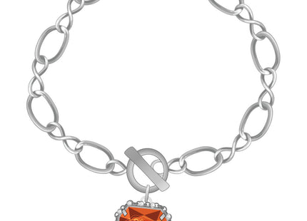 Florida Gators Etched Chain Bracelet Silver Plated