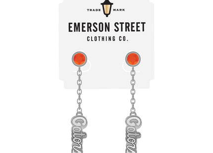 Florida Gators Logo Dangle Earrings Silver Plated