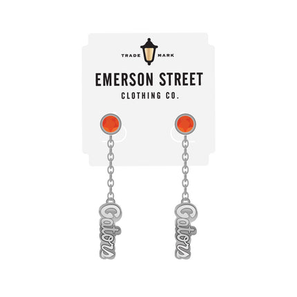 Florida Gators Logo Dangle Earrings Silver Plated