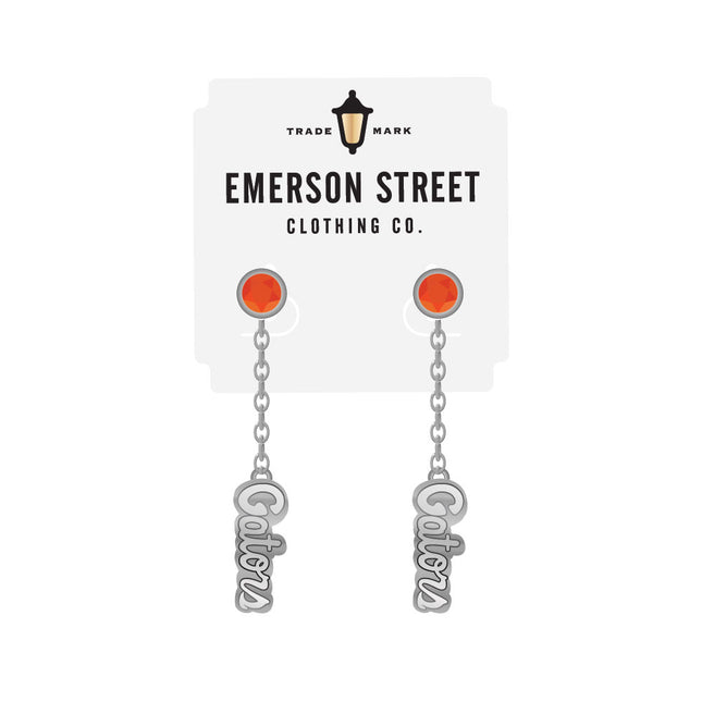 Florida Gators Logo Dangle Earrings Silver Plated