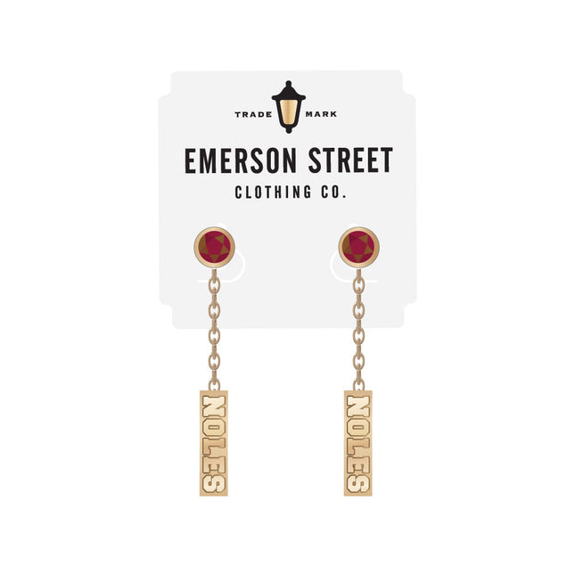Florida State Seminoles Logo Dangle Earrings