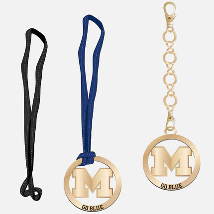 Michigan Wolverines Handbag Charm Set