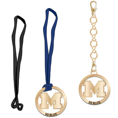 Michigan Wolverines Handbag Charm Set