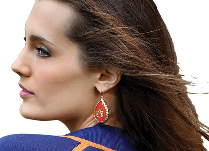 Auburn Tigers Teardrop Earrings