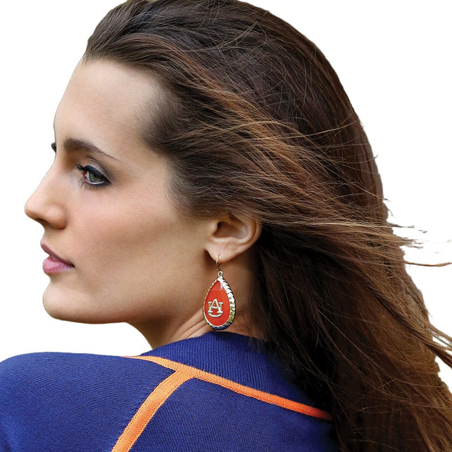Auburn Tigers Teardrop Earrings