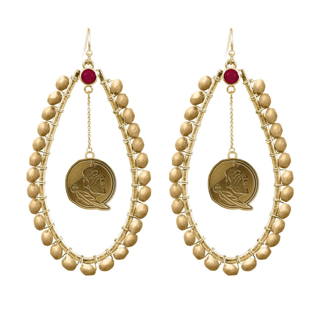 Florida State Seminoles Multi Stone Earrings