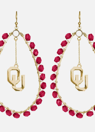 Oklahoma Sooners Multi Stone Earrings