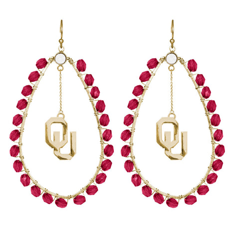Oklahoma Sooners Multi Stone Earrings