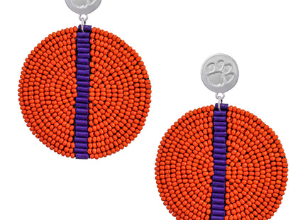 Clemson Tigers Greta Hand Beaded Earrings