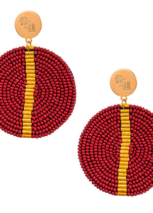 Florida State Seminoles Greta Hand Beaded Earrings