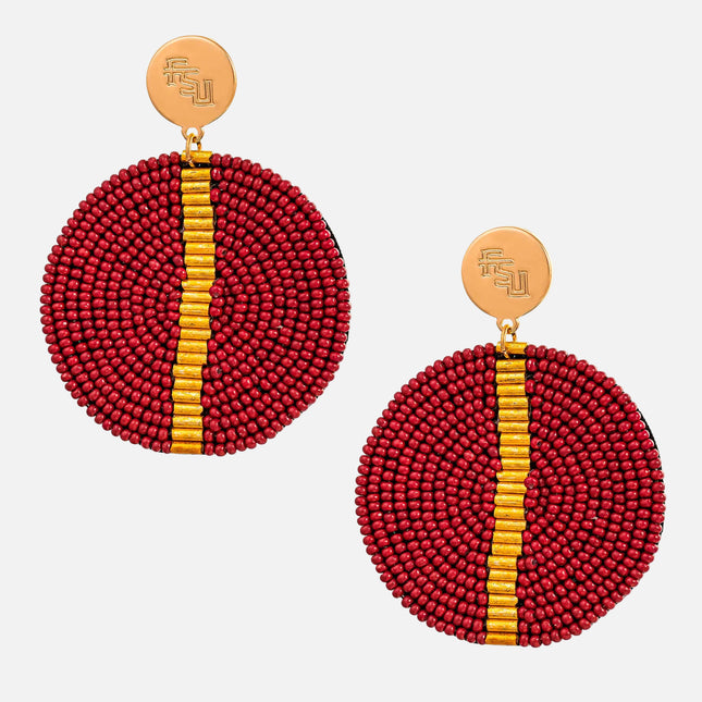 Florida State Seminoles Greta Hand Beaded Earrings