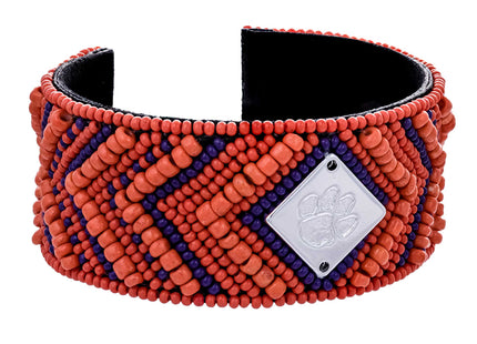 Clemson Tigers Goldie Hand Beaded Cuff