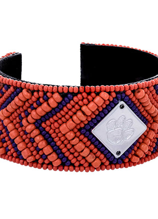 Clemson Tigers Goldie Hand Beaded Cuff