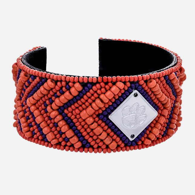 Clemson Tigers Goldie Hand Beaded Cuff