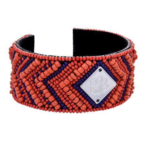 Clemson Tigers Goldie Hand Beaded Cuff