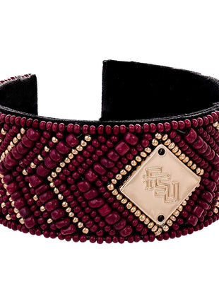Florida State Seminoles Hand Beaded Cuff