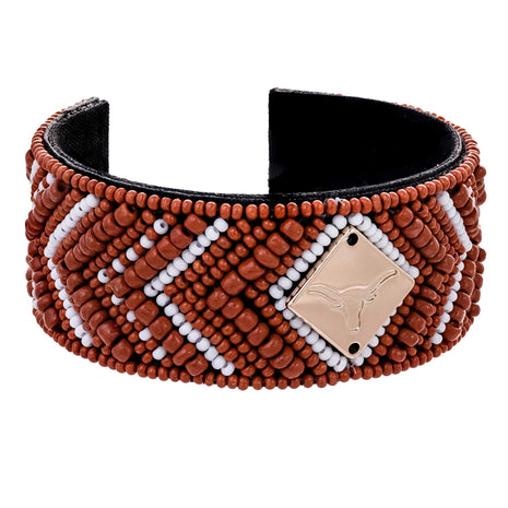 Texas Longhorns Goldie Hand Beaded Cuff