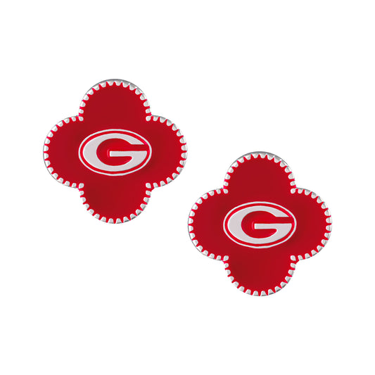 Georgia Bulldogs Adele Quatrefoil Earrings