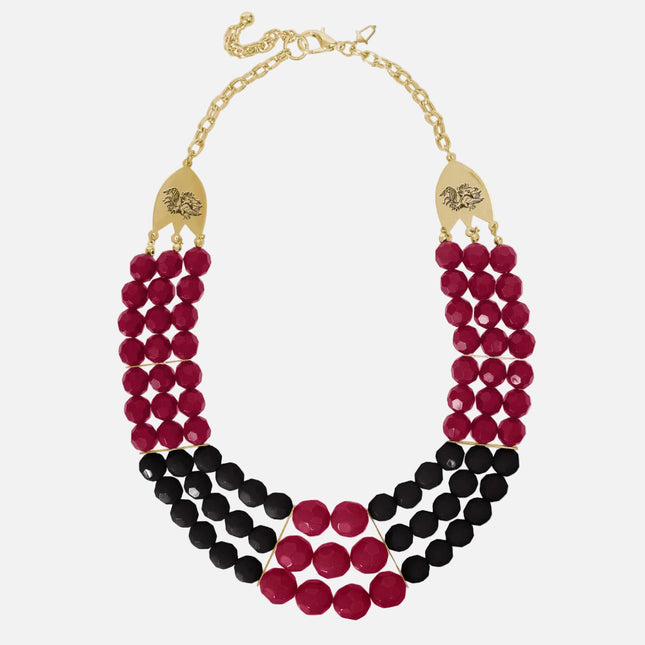 South Carolina Gamecocks Bubble Bead Statement Necklace