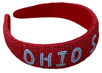 Ohio State Buckeyes Hand Beaded Headband
