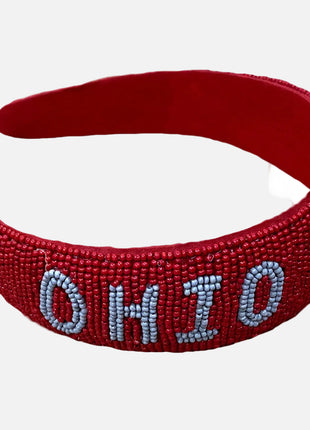 Ohio State Buckeyes Hand Beaded Headband