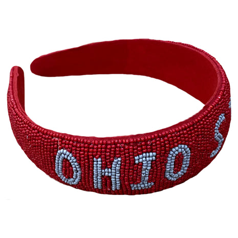 Ohio State Buckeyes Hand Beaded Headband