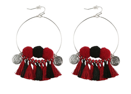 South Carolina Gamecocks Multi Tassel Earrings