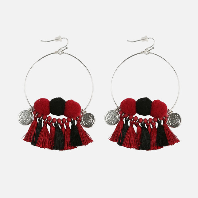 South Carolina Gamecocks Multi Tassel Earrings