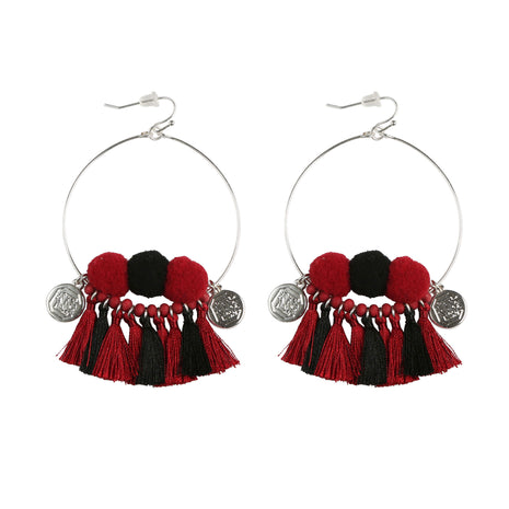 South Carolina Gamecocks Multi Tassel Earrings
