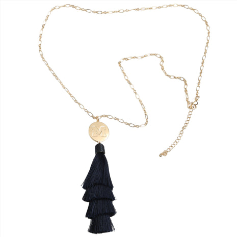 Michigan Wolverines Tara Tassel Necklace
