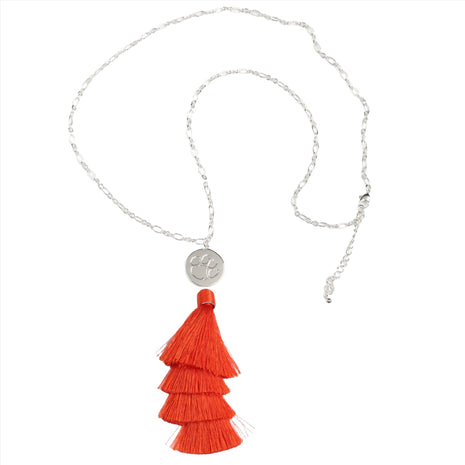 Clemson Tigers Tara Tassel Necklace