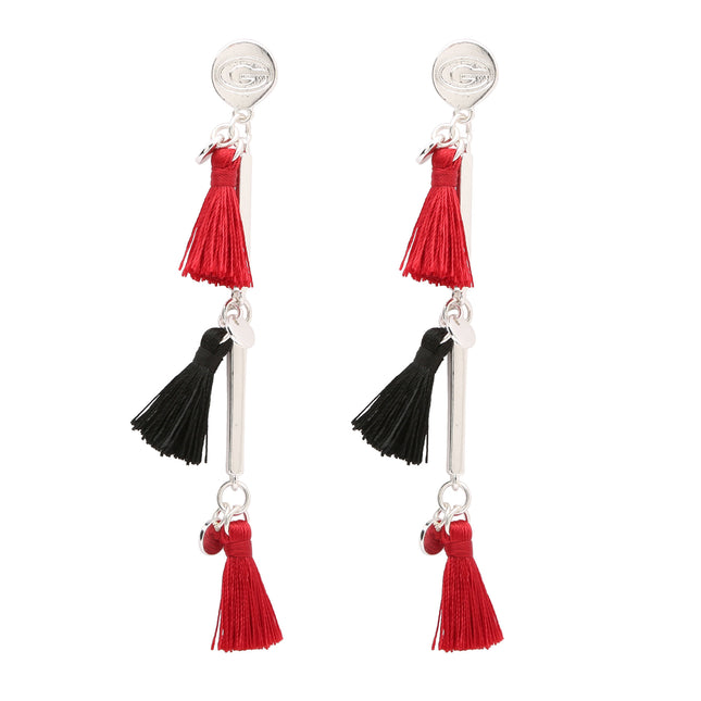 Georgia Bulldogs Melody Tassel Earrings