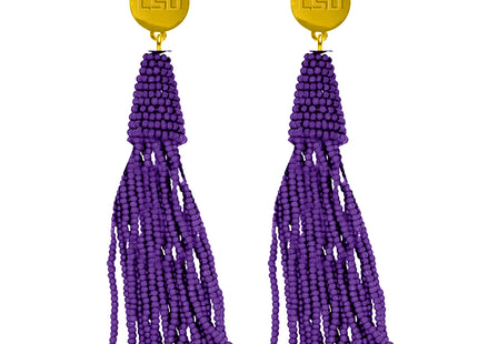 LSU Tigers Leila Hand Beaded Earrings
