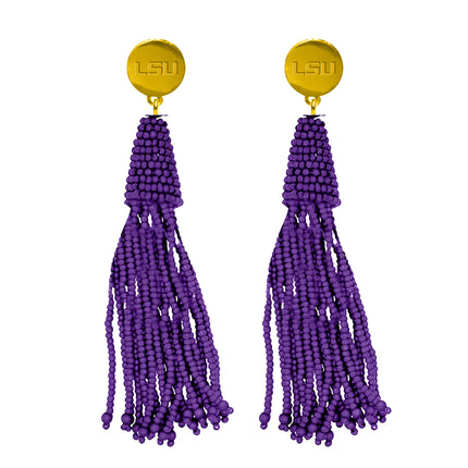 LSU Tigers Leila Hand Beaded Earrings