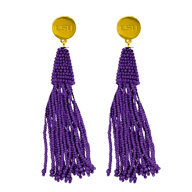 LSU Tigers Leila Hand Beaded Earrings