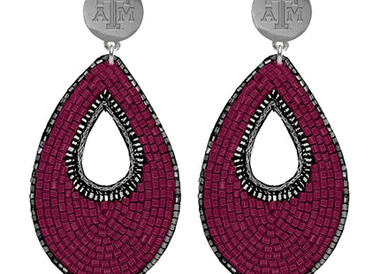 Texas A&M Aggies Lane Hand Beaded Earrings