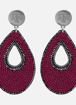 Texas A&M Aggies Lane Hand Beaded Earrings