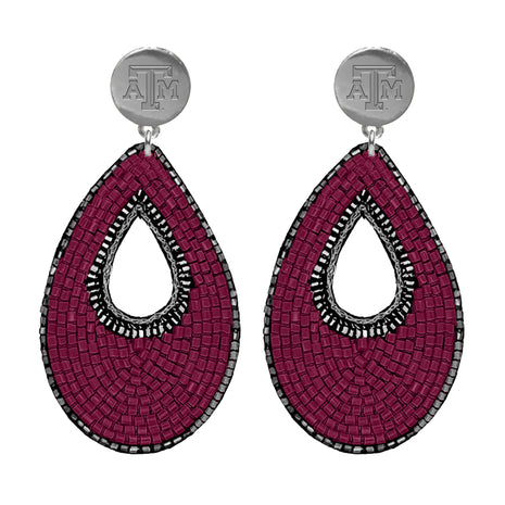 Texas A&M Aggies Lane Hand Beaded Earrings