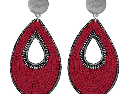 Arkansas Razorbacks Lane Hand Beaded Earrings