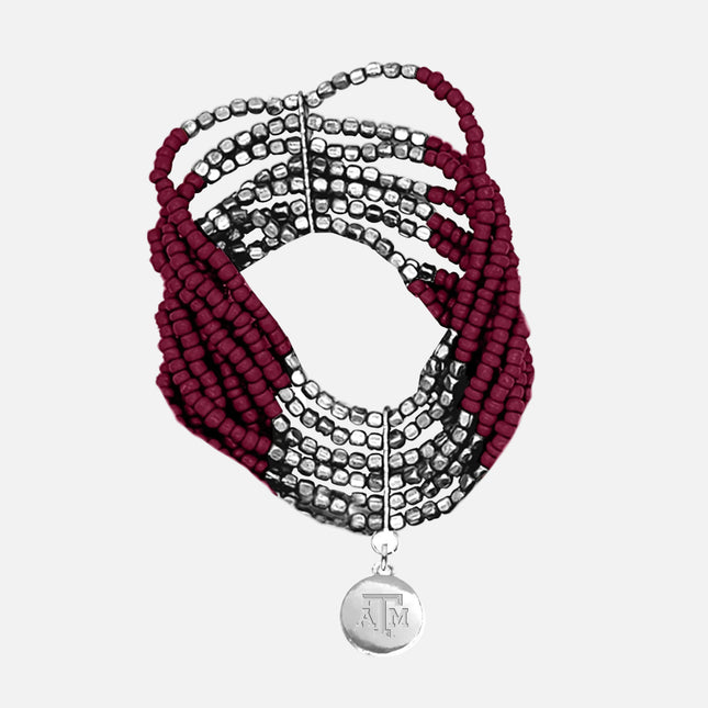 Texas A&M Aggies Hand Beaded Lenox Bracelet