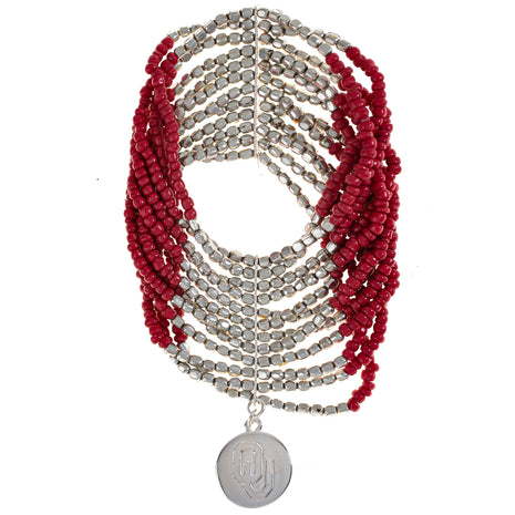 Oklahoma Sooners Hand Beaded Lenox Bracelet