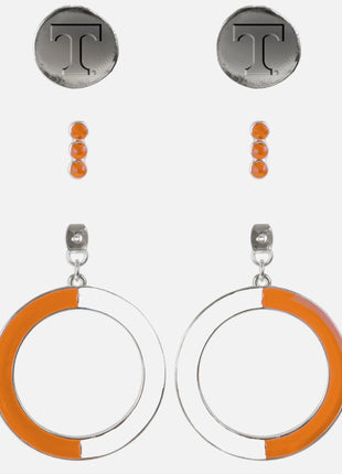 Tennessee Volunteers Cuatro Earrings Silver Plated