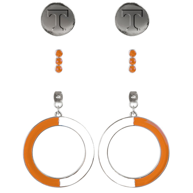 Tennessee Volunteers Cuatro Earrings Silver Plated