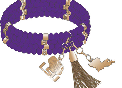 LSU Tigers Shelby Stretch Bracelet
