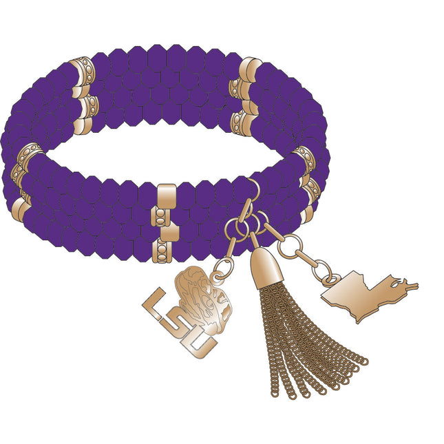 LSU Tigers Shelby Stretch Bracelet