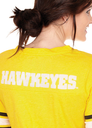 Iowa Hawkeyes Heathered Football Jersey Nightshirt