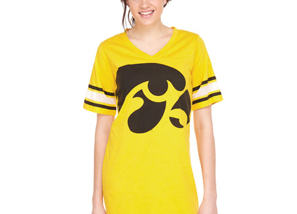 Iowa Hawkeyes Heathered Football Jersey Nightshirt